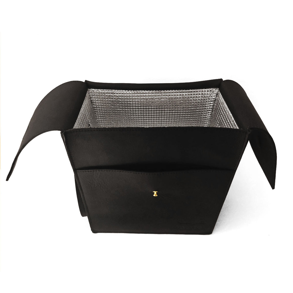 Insulated Black Leather Bag