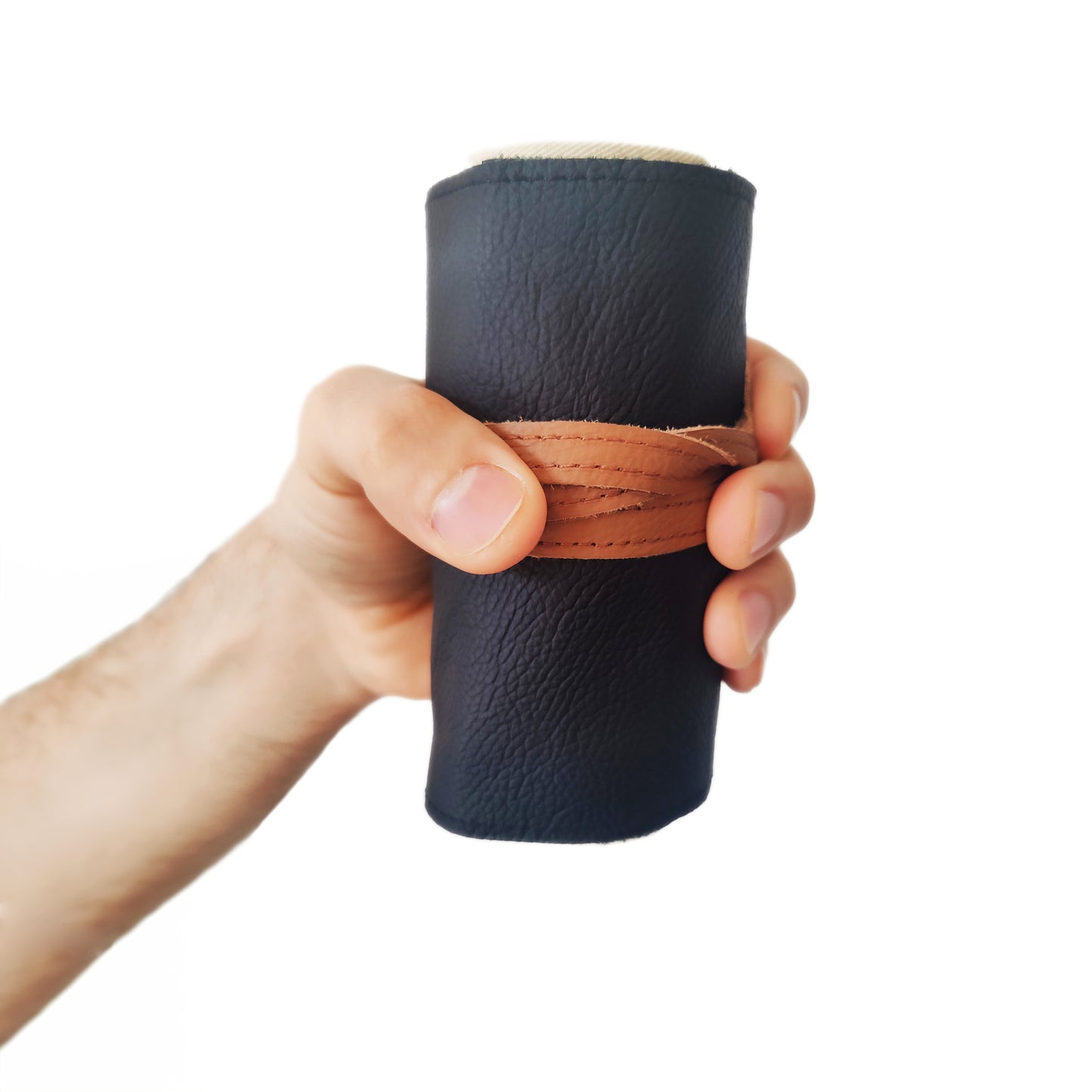 Mini Black & Brown Roll Up Prayer Mat - سجادة صلاة صغيرة