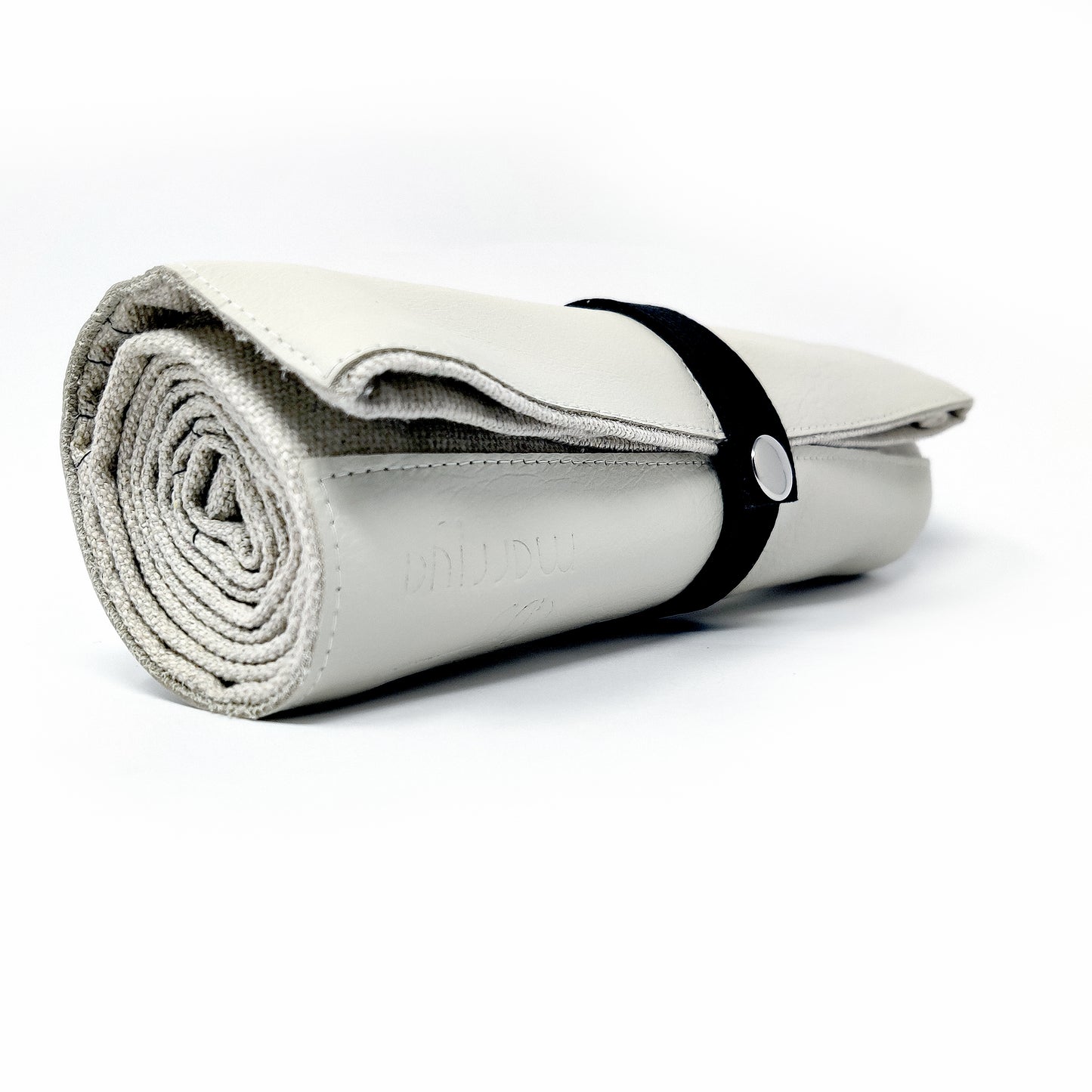 Ecru & Black Roll Up Prayer Mat - سجادة صلاة
