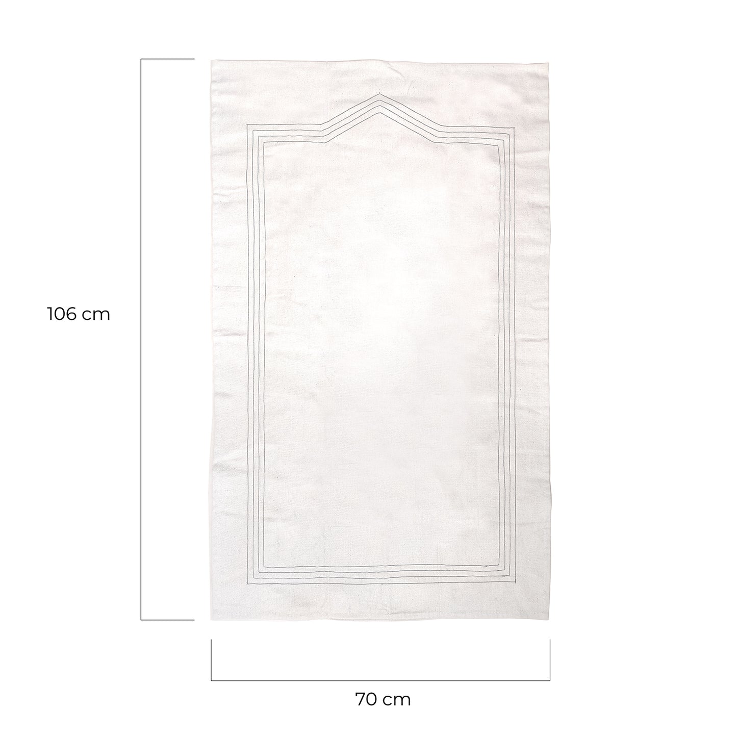Ecru & Black Roll Up Prayer Mat - سجادة صلاة