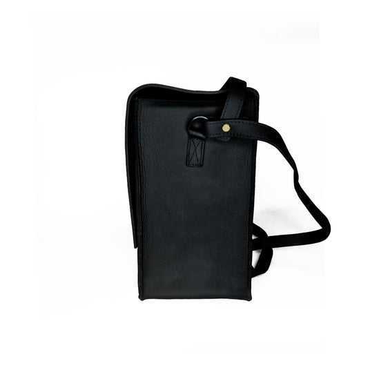 Insulated Black Leather Bag