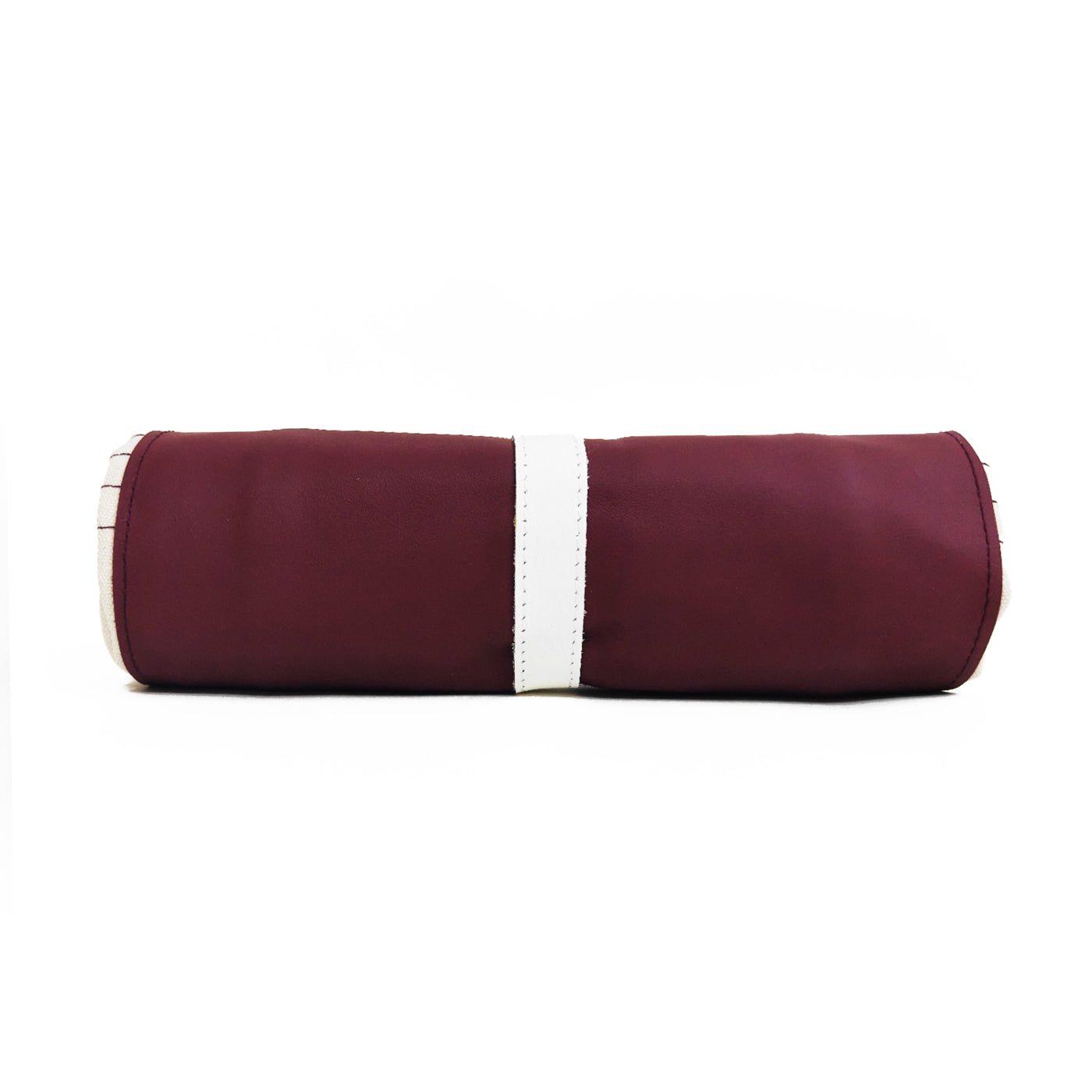 Sila Maroon & White Roll Up Prayer Mat - سجادة صلاة