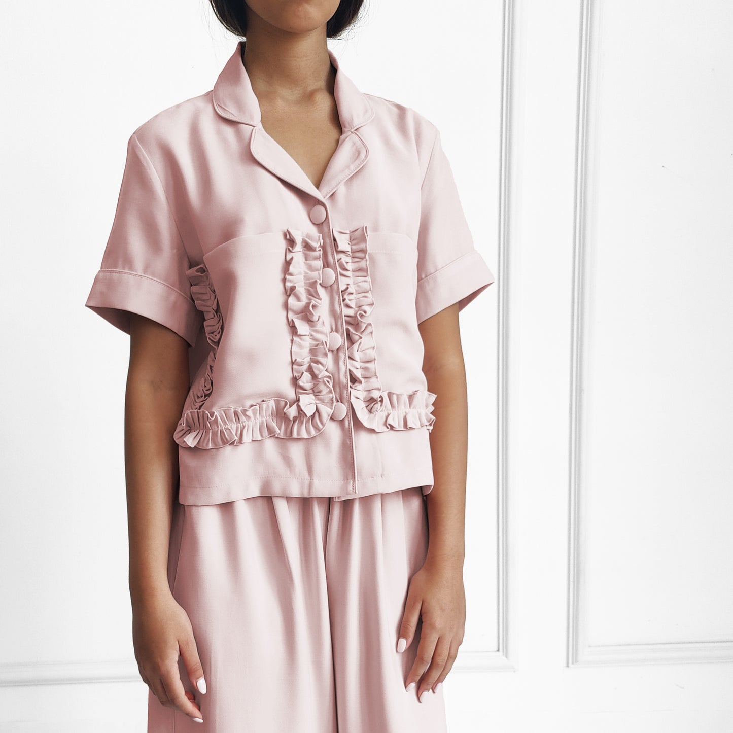 Frills Pajama Set (Pink)