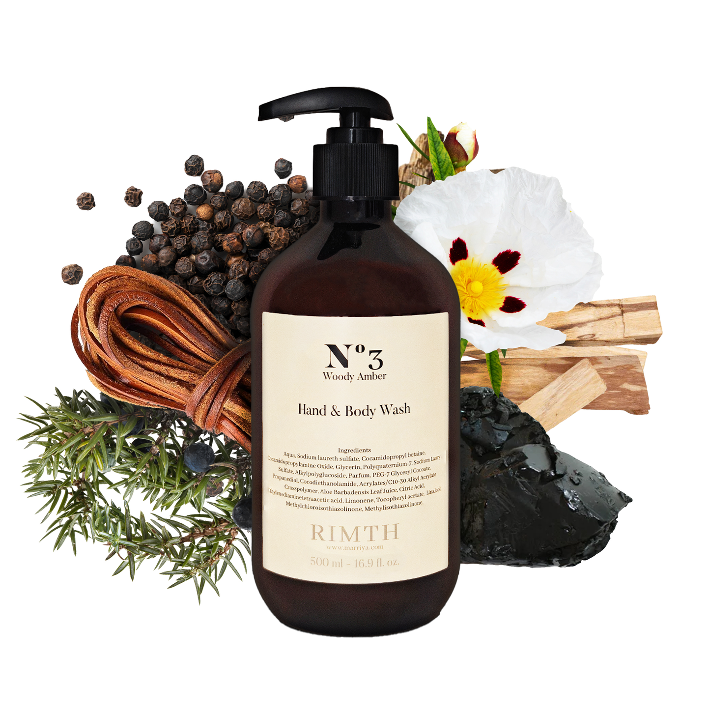 No.3 Woody Amber - Hand & Body Wash