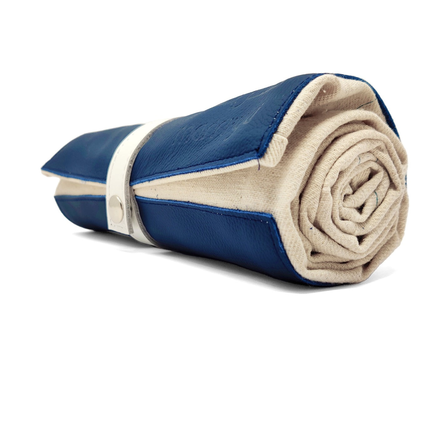 Navy Blue & White Roll Up Prayer Mat - سجادة صلاة