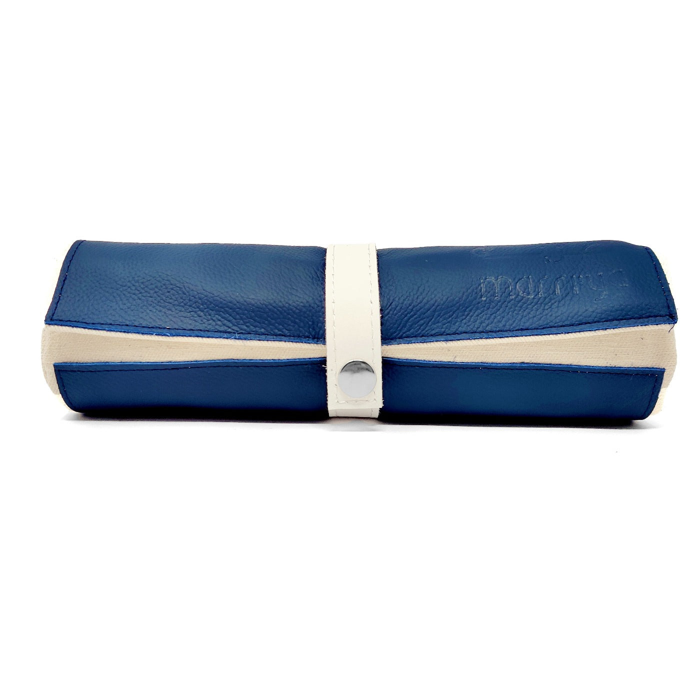 Navy Blue & White Roll Up Prayer Mat - سجادة صلاة