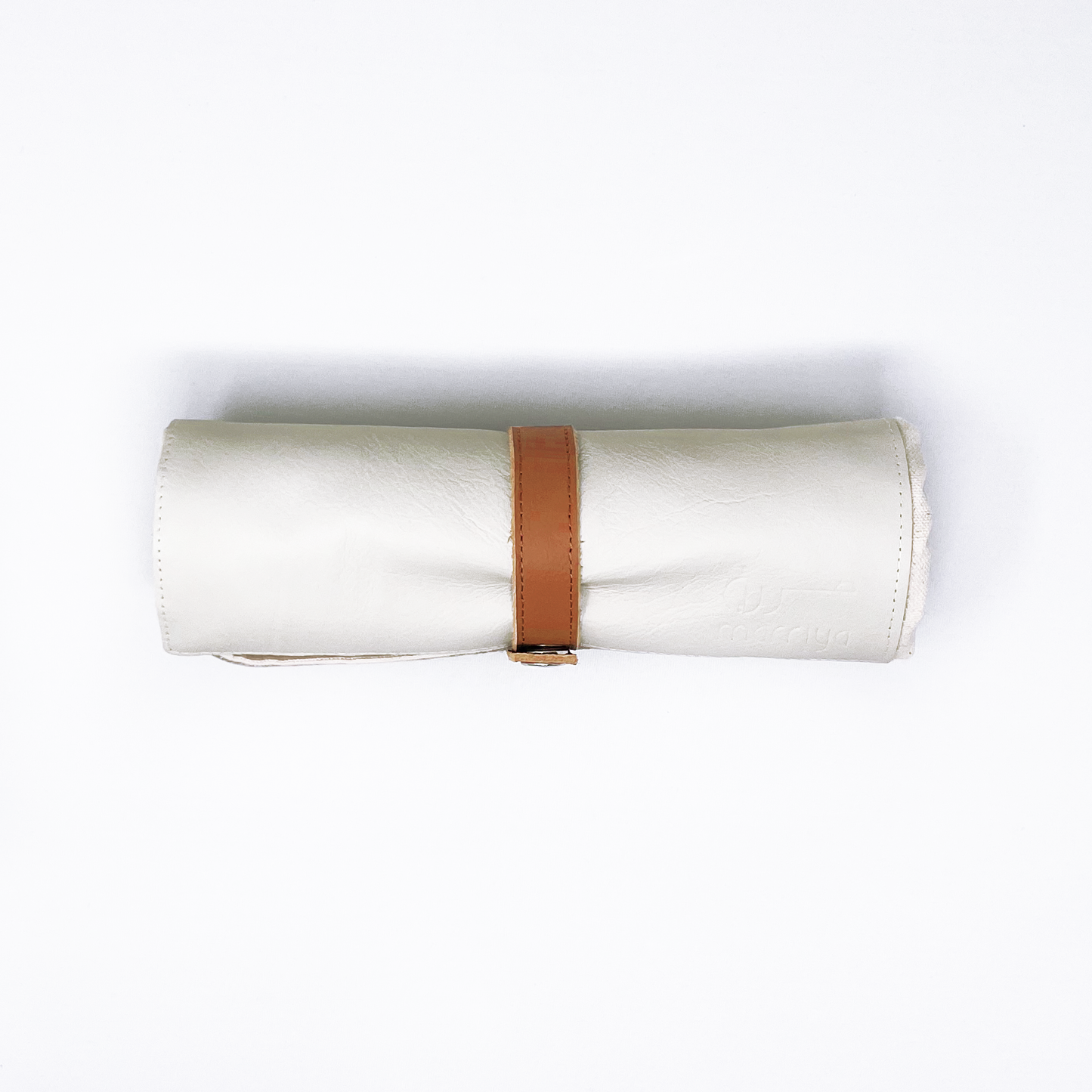 Ecru and Tan Roll-Up Prayer Mat - سجادة صلاة